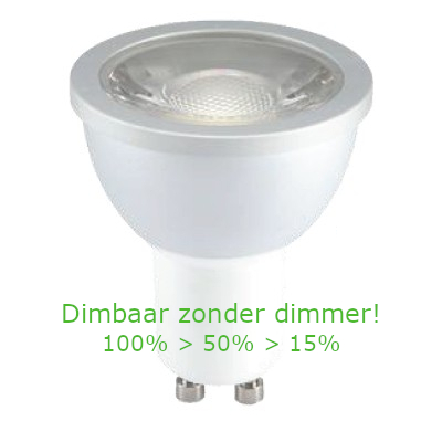 hangen Heer Filosofisch LED GU10 Spot 5 Watt - 3 staps dimbaar zonder dimmer