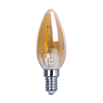 LED Filament E14 Bullet 2400K 4W Dimbaar Gold