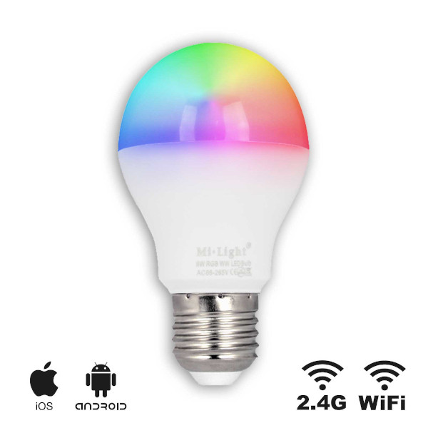 LED E27 RGB Bulb 9W RGB-CCT Wifi-RF Controlled