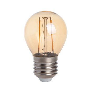 LED E27-G45 Filament 2W Dimbaar Goud 2400K