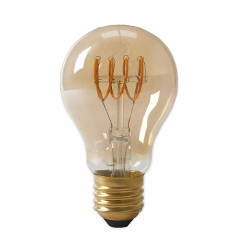 LED E27-A60 Filament 4 Watt 2700K Curved Dimbaar Amber