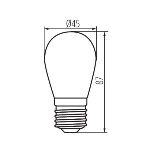 LED E27-ST45 Filamentlamp - 0,5 Watt - 2700K - 50 Lumen