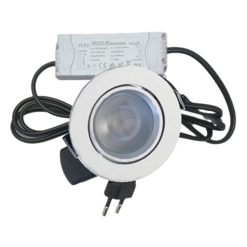 Led inbouwspot Wit 4 Watt 2700K Dimbaar met trafo