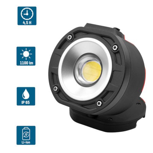 Oplaadbare LED Werklamp Magnetisch - 10 Watt - 6500K - IP65