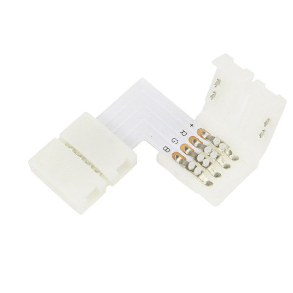Hoek koppelstuk voor RGB Ledstrip 12 24V 10 mm 4 polig