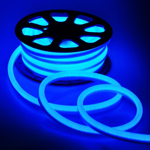 Neon Flex Ledstrip 230V - Blauw - Dimbaar