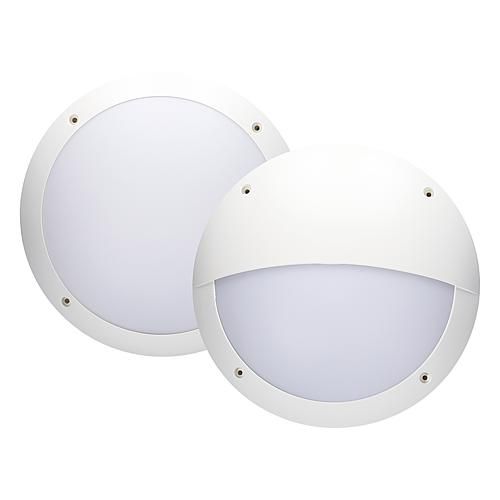 LED Buitenlamp Wit Rond Muur-Plafond E27 2 afdekkingen