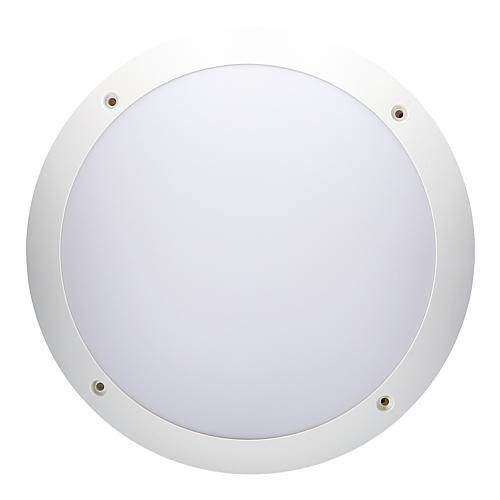 Hubert Hudson doel bevel Moderne witte ronde led buitenlamp - met 2 afdekkingen