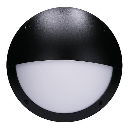 LED Buitenlamp - Zwart - Rond - Muur/Plafond - E27 - 2 afdekkingen
