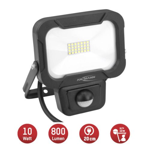 LED Bouwlamp 20W met bewegingsmelder - - IP44 1800 Lumen