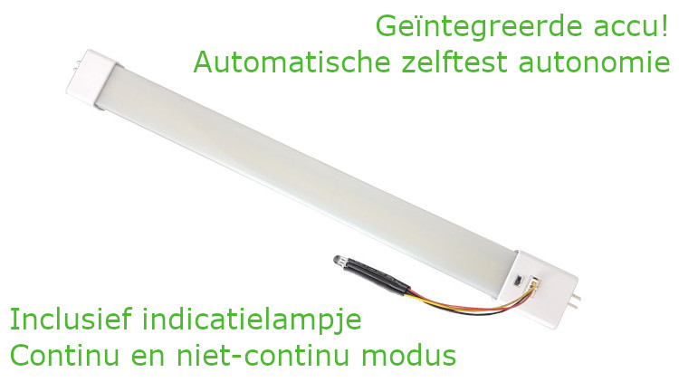 Led T5-TL buis met noodverlichting 30 cm 5 Watt G5 230VAC 4000K