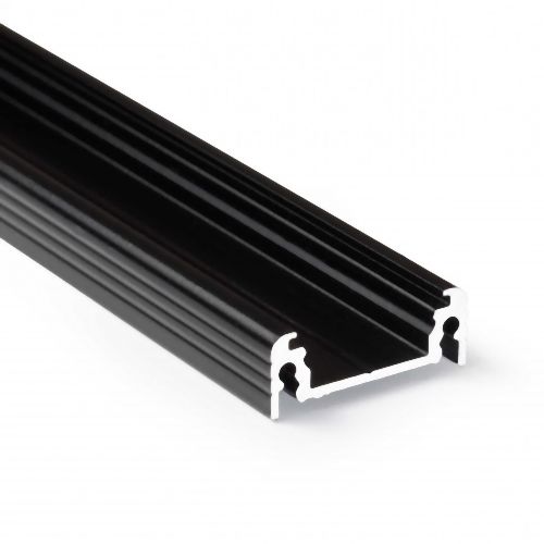 Aluminium Profiel Zwart voor Ledstrip 230V 10 cm - Opbouw 20 x 8 mm