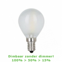 LED E14-G45 Dimbaar zonder dimmer