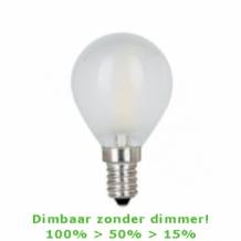 LED E14-G45 4 Watt zonder dimmer!