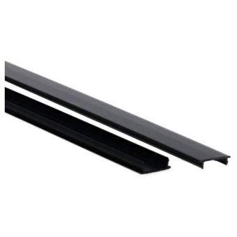 Afdekplaat voor spanningsrail 1-fase - Zwart - 1 meter