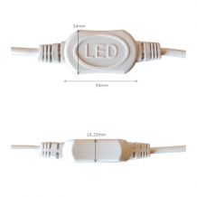 Voedingskabel Neon Flex Ledstrip 230V - 50 cm