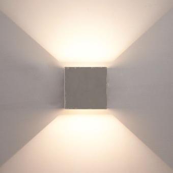 LED Wandlamp Blocco - 3000K - 6 Watt - Grijs - Kubus - Dimbaar - IP54