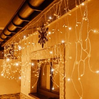 LED Kerstverlichting IJspegels Warmwit 10 meter - 50 strengen - 200 leds - IP44