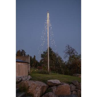 LED Kerstverlichting Vlaggenmast 10 meter - 500 leds - warmwit