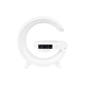 LED Bureaulamp G-Shape RGB - Bluetooth speaker, klok en draadloos opladen - 235 mm