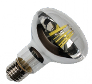 LED E27 R63 Filament-Spiegellamp Dimbaar