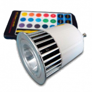 Led GU10 RGB spot 5W incl AB