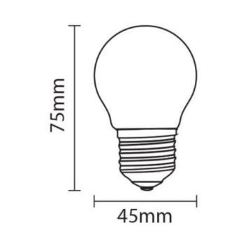 LED E27-G45 Filamentlamp 4 Watt - 2700K - Dimbaar - Amber