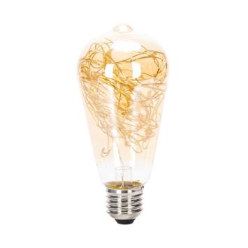 LED E27-ST64 Lamp met koperdraad - 1,2 Watt - 2500K