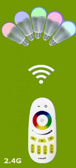 LED E27 RGB/WW 5 Watt wifi controlled