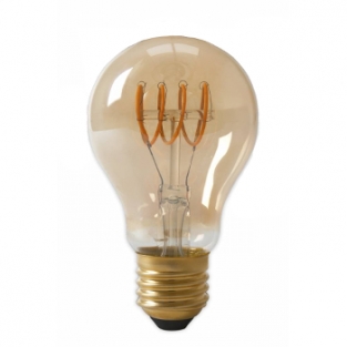 LED E27-A60 4W Filament Curved Amber