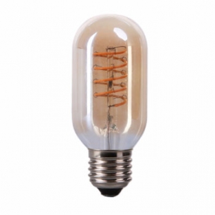 LED E27-T45 4W Filamentlamp curved - goudkleurig