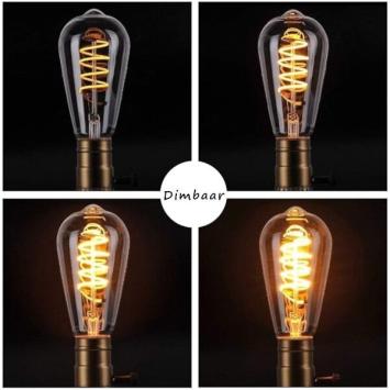 LED E27-ST64 Filamentlamp Vita 4 Watt - 2200K - 250 Lm - Dimbaar
