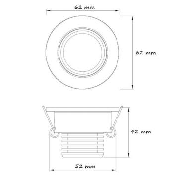 Set 3 x 4 Watt dimbare led inbouwspots Aluminium - 2700K