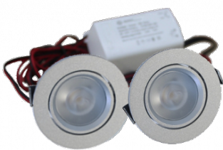 Dimbare compacte led inbouwspots 2 x 4 Watt Warm Wit