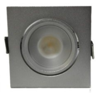 Set 2 x vierkante led inbouwspot 4W chroom