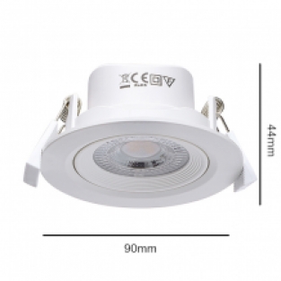 Kantelbare Ledspot 5W - 3000K - Wit - 90 mm diameter