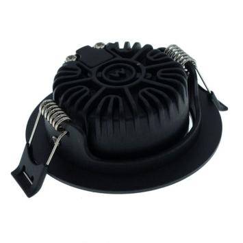 LED Inbouwpsort Varda Slimfit 5 Watt - 2700K - Zwart - Dimbaar - IP44