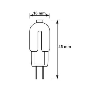 LED G4 Steeklamp 1,7 Watt - 12VAC/DC - 3000K - Mat