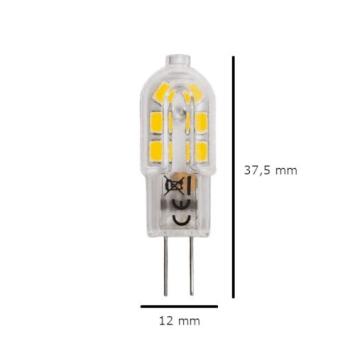 LED G4 Steeklamp 1,5 Watt - 12VAC/DC - 3000K