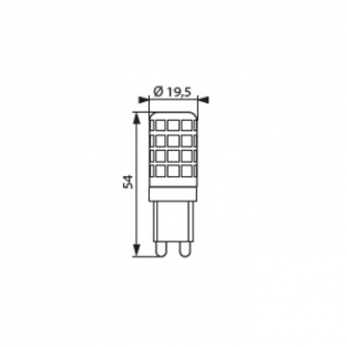 LED G9 4 Watt afmetingen