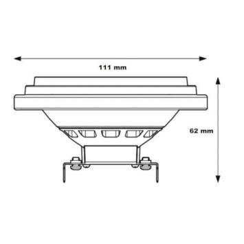 Philips LED AR111/G53 Spot 11 Watt - 2700K - Dimbaar