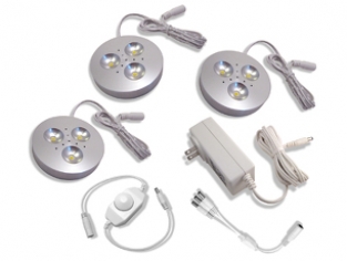 LED Puck spot (opbouw) - 8,4W - 12V - Complete dimbare set