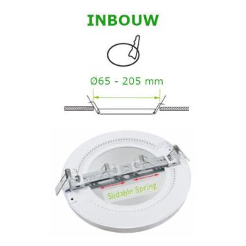 LED Downlight/Plafonnière - In- en opbouw - 3000K - Ø220 - Met sensoren