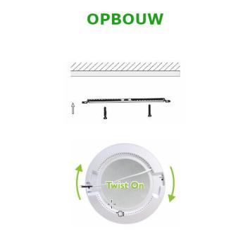 LED Downlight/Plafonnière - In- en opbouw - 3000K - Ø220 - Met sensoren