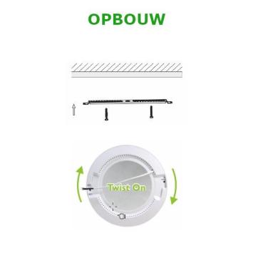 LED Plafonnière / Downlight In- Opbouw - 4000K - Ø220