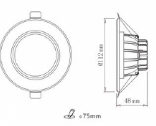 Led Downlight 6 Watt - ÁË 120 x 48 mm - 120â°