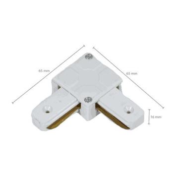 L-connector voor witte spanningsrail - 1-fase