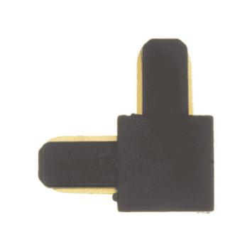 L-connector voor zwarte spanningsrail - 1-fase