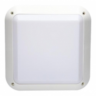 LED Buitenlamp - Muur/Plafond - Vierkant - Wit - E27 - 2 afdekkingen