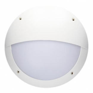 LED Buitenlamp - Wit - Rond - Muur/Plafond - E27 - 2 afdekkingen